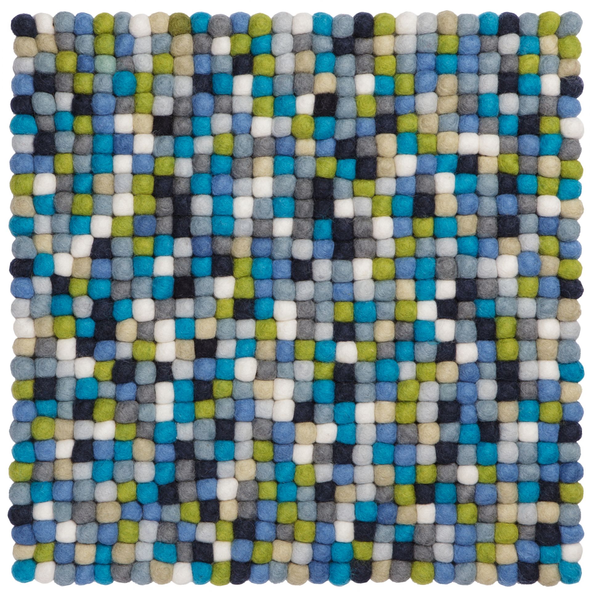 Felt ball Cushion for Chair square 36x36 cm myfelt Fritz